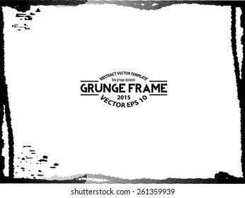 Grunge halftone frame - abstract texture. Stock vector design template - easy to use  