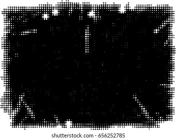 Grunge halftone frame. isolated stock vector template 