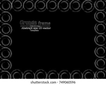 Grunge halftone frame. isolated stock vector template 
