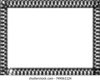 Grunge halftone frame. isolated stock vector template 
