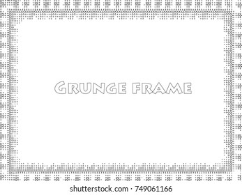 Grunge halftone frame. isolated stock vector template 
