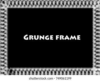 Grunge halftone frame. isolated stock vector template 
