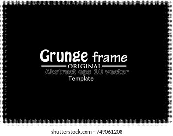 Grunge halftone frame. isolated stock vector template 

