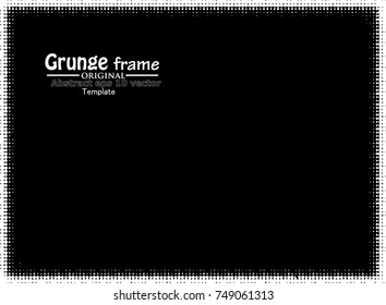 Grunge halftone frame. isolated stock vector template 
