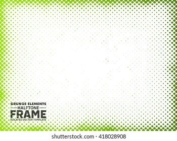 Grunge halftone frame texture background