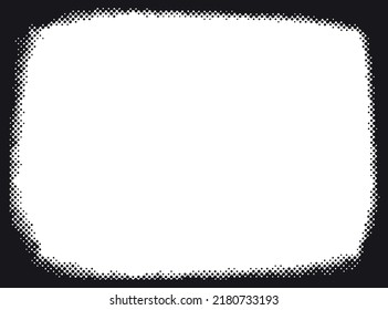 Grunge Halftone Rahmen. Vektorhintergrund.