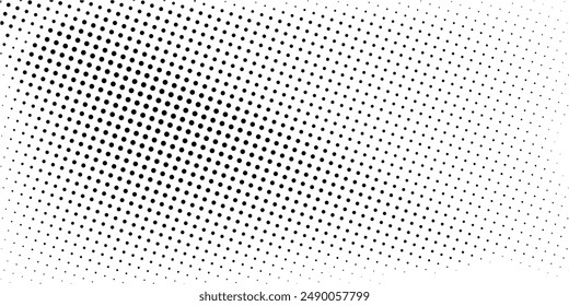 Grunge halftone gradient background. Faded grit noise texture. White and black sand wallpaper. Retro pixelated backdrop. Anime or manga style comic overlay. Vector graphic design dots grunge