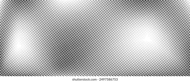 Grunge halftone gradient background. Faded grit noise texture. Anime or manga style comic overlay. White and black sand wallpaper. Retro pixelated backdrop. 