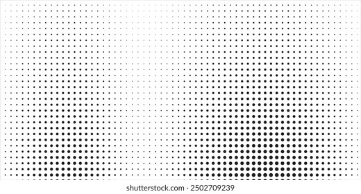 Grunge halftone gradient background. Faded grit noise texture. White and black sand wallpaper. Vector graphic design textured template EPS 10