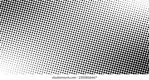 Grunge halftone gradient background. Faded grit noise texture. White and black sand wallpaper. Retro pixelated backdrop arts modern dots