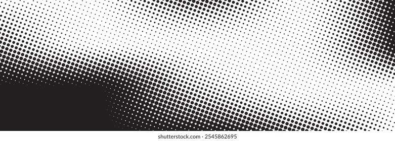 Grunge halftone gradient background. Faded grit noise texture. White and black sand wallpaper. Retro pixelated backdrop. Anime or manga style comic overlay.