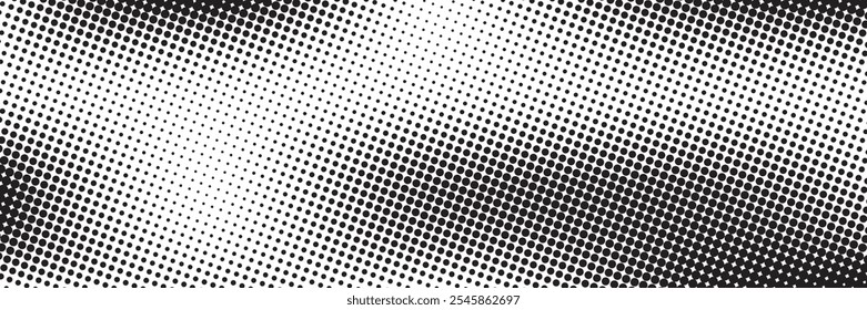 Grunge halftone gradient background. Faded grit noise texture. White and black sand wallpaper. Retro pixelated backdrop. Anime or manga style comic overlay.