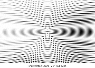 Grunge halftone gradient background. Faded grit noise texture. White and black sand wallpaper. Retro pixelated backdrop. Anime or manga style comic overlay. Vector graphic design textured template