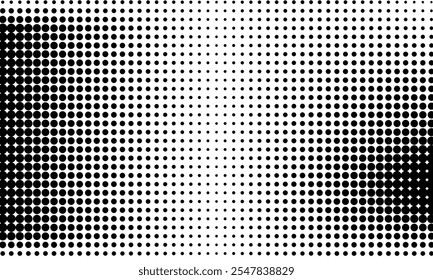 Grunge halftone gradient background. Faded grit noise texture. White and black sand wallpaper. Retro pixelated backdrop. Anime or manga style comic overlay