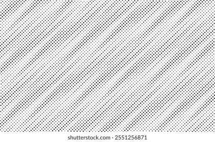 Grunge halftone gradient background. Faded grit noise texture. White and black sand wallpaper. Retro pixelated backdrop. Anime or manga style comic overlay. Vector graphic design textured template