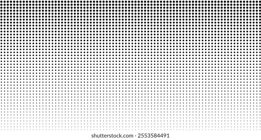 Grunge halftone gradient background. Faded grit noise texture. White and black sand wallpaper. Retro pixelated backdrop. Anime or manga style comic