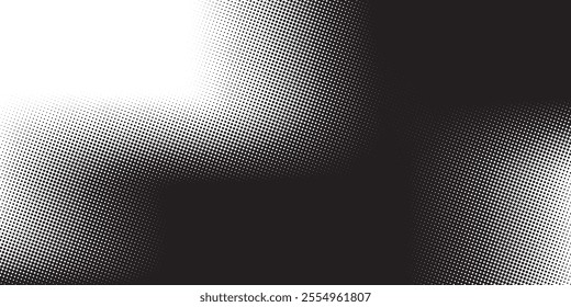 Grunge halftone gradient background. Faded grit noise texture. White and black sand wallpaper. Retro pixelated backdrop. Anime or manga style comic overlay. 