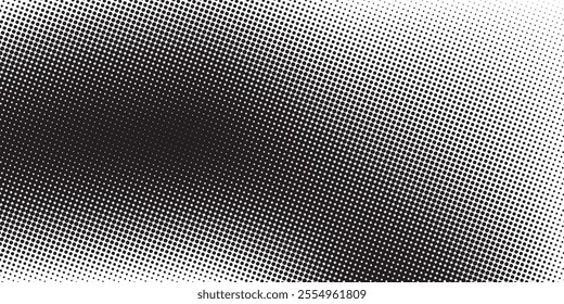 Grunge halftone gradient background. Faded grit noise texture. White and black sand wallpaper. Retro pixelated backdrop. Anime or manga style comic overlay. 