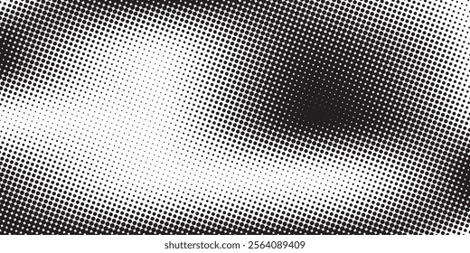 Grunge halftone gradient background. Faded grit noise texture. White and black sand wallpaper. Retro pixelated backdrop. Anime or manga style comic overlay.