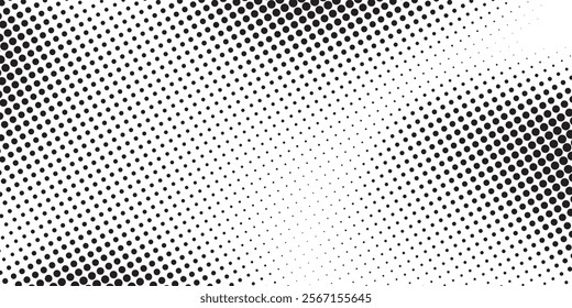 Grunge halftone gradient background. Faded grit noise texture. White and black sand wallpaper simple