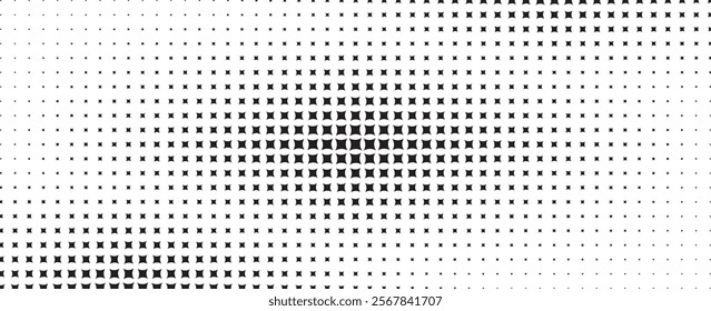 Grunge halftone gradient background. Faded grit noise texture. White and black sand wallpaper. Retro pixelated backdrop. Anime or manga style comic overlay. eps 10