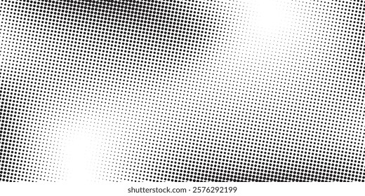 Grunge halftone gradient background. Faded grit noise texture. White and black sand wallpaper. Retro pixelated backdrop. Anime or manga simple