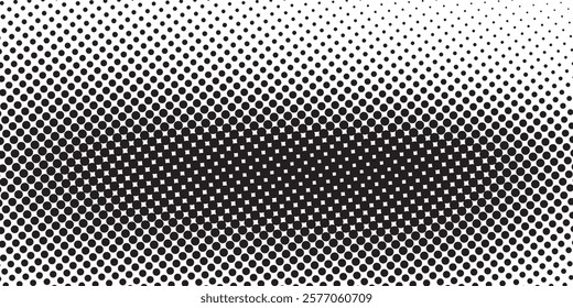 Grunge halftone gradient background. Faded grit noise texture. White and black simple