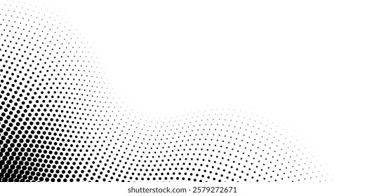 Grunge halftone gradient background. Faded grit noise texture. White and black sand wallpaper. Retro pixelated backdrop