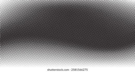 Grunge halftone gradient background. Faded grit noise texture. White and black sand wallpaper art. Retro pixelated modern backdrop. Anime or manga style comic overlay.