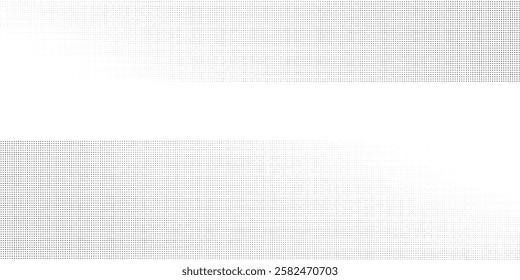 Grunge halftone gradient background. Faded grit noise texture. White and black sand wallpaper. Retro pixelated backdrop. Anime or manga style comic overlay. Vector graphic design textured template