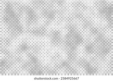 Grunge halftone gradient background. Faded grit noise texture. White and black sand wallpaper. Retro pixelated backdrop. Anime or manga style comic overlay. Vector graphic design textured template