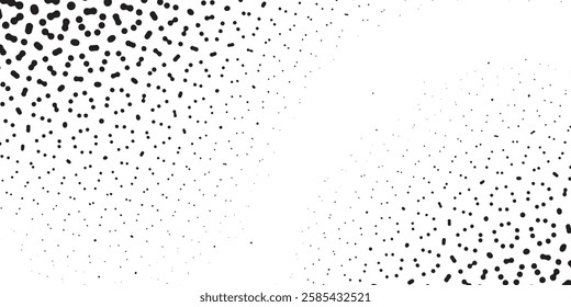 Grunge halftone gradient background. Faded grit noise texture. White and black sand wallpaper. Retro pixelated backdrop. Anime or manga style comic overlay abstract modern