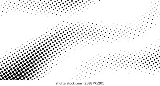 Grunge halftone gradient background. Faded grit noise texture. White and black sand wallpaper. Retro pixelated backdrop. Anime or manga style comic modern abstract simple
