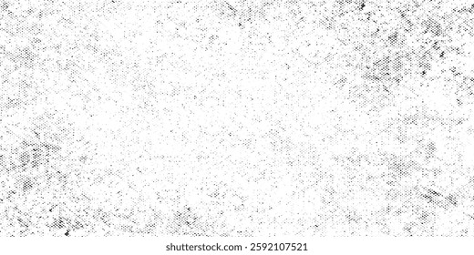 Grunge halftone gradient background. Faded grit noise texture. White and black sand wallpaper. Retro pixelated backdrop