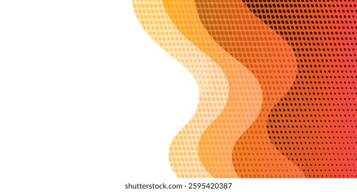 Grunge halftone gradient background. Faded grit noise texture. white, yellow, orange and black sand wallpaper. Anime or manga style comic overlay. Vector graphic design textured template