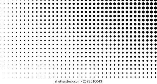 Grunge halftone gradient background. Faded grit noise texture. White and black sand wallpaper. Retro pixelated backdrop. Anime or manga style comic overlay. Vector graphic design textured template