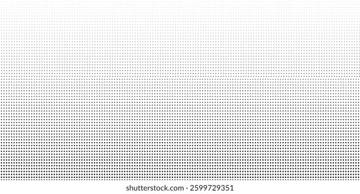 Grunge halftone gradient background. Faded grit noise texture. White and black sand wallpaper. Retro pixelated backdrop. Anime or manga style comic overlay. Vector graphic design textured template
