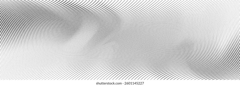 Grunge halftone gradient background. Faded grit noise texture. White and black sand wallpaper. Retro pixelated backdrop. Vector graphic design textured template. eps 10