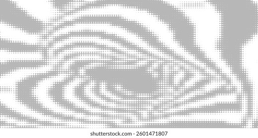 Grunge halftone gradient background. Faded dotted grit noise texture. Black and white rasterized sand wallpaper. Retro pixelated bitmap backdrop. Aged anime or manga comic grain overlay.