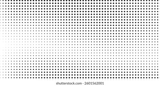 Grunge halftone gradient background. Faded grit noise texture. White and black sand wallpaper. Retro pixelated backdrop. Anime or manga style comic overlay. Vector graphic modern art