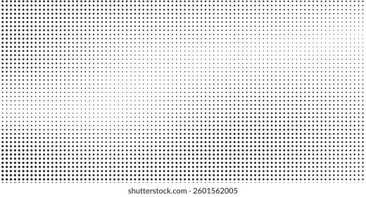 Grunge halftone gradient background. Faded grit noise texture. White and black sand wallpaper. Retro pixelated backdrop. Anime or manga style comic overlay. Vector graphic modern art