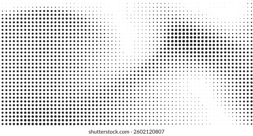 Grunge halftone gradient background. Faded grit noise texture. White and black sand wallpaper. Retro pixelated backdrop. Anime or manga style comic overlay. Vector MODERN