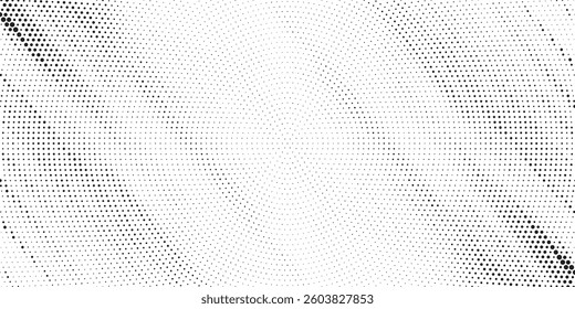 Grunge halftone gradient background. Faded grit noise texture. White and black sand wallpaper. Retro pixelated backdrop. Anime or manga style comic overlay. Vector graphic design textured template.