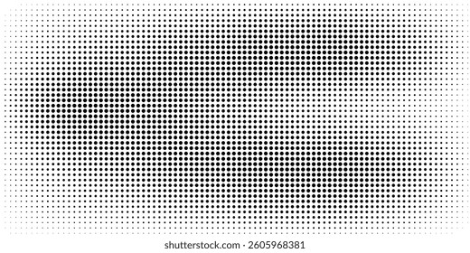 Grunge halftone gradient background. Faded grit noise texture. White and black sand wallpaper. Retro pixelated backdrop. Anime or manga style comic overlay. Vector illustration