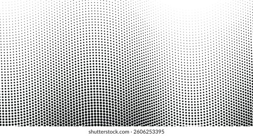 Grunge halftone gradient background. Faded grit noise texture. White and black sand wallpaper. Retro pixelated 