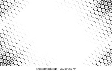 Grunge halftone gradient background. Faded grit noise texture. White and black sand wallpaper. Retro pixelated backdrop. Anime or manga style comic overlay. Vector graphic design textured template