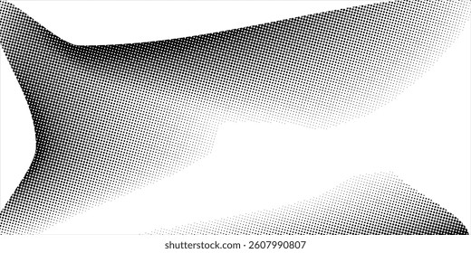 Grunge halftone gradient background. Faded grit noise texture. White and black sand wallpaper. Retro pixelated backdrop. Anime or manga style comic overlay style