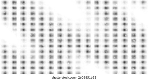 Grunge halftone gradient background. Faded grit noise texture. White and black sand wallpaper. Retro pixelated backdrop. Anime or manga style comic overlay. Vector graphic design