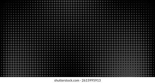 Grunge halftone gradient background. Faded grit noise texture. White and black sand wallpaper. Retro pixelated backdrop. Anime or manga style comic overlay. Vector Illustration