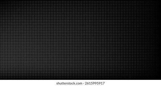 Grunge halftone gradient background. Faded grit noise texture. White and black sand wallpaper. Retro pixelated backdrop. Anime or manga style comic overlay. Vector Illustration